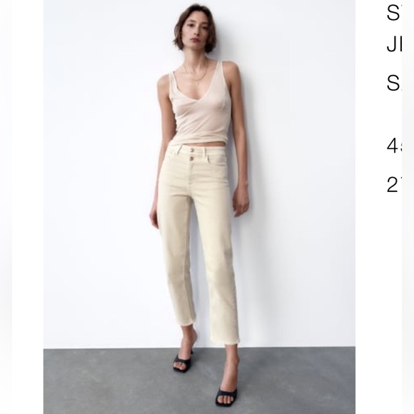 Zara Denim - Zara high rise straight leg jeans